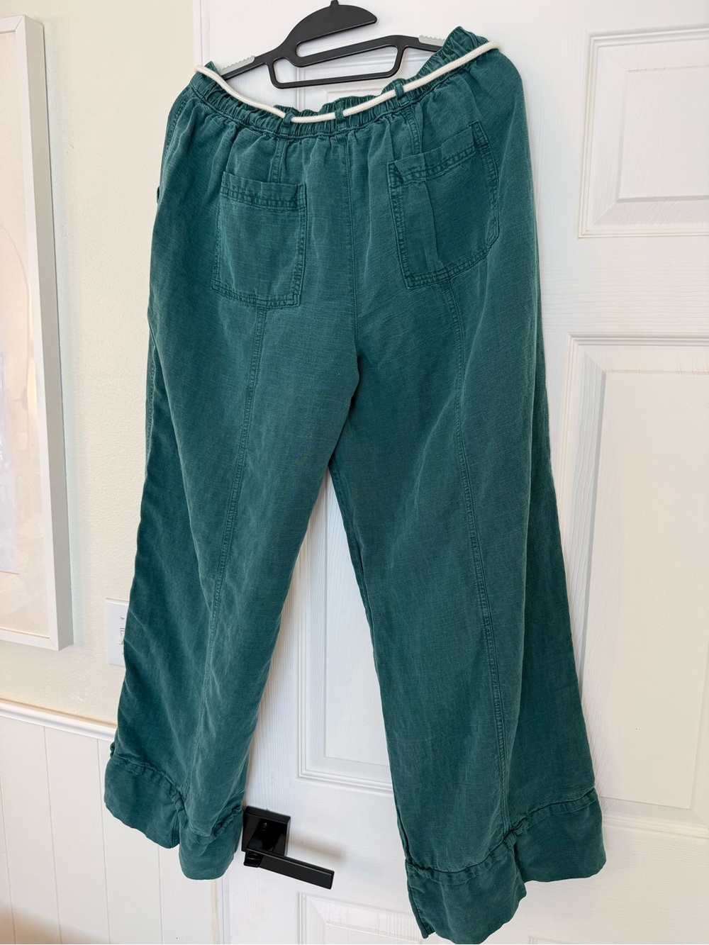 Calypso St. Barth Teal -linen Pants - Picture 2 of 5